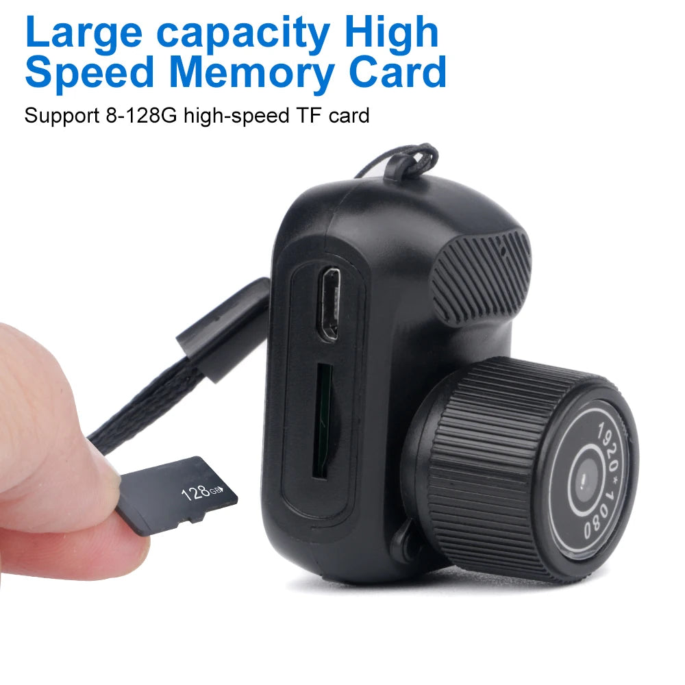 Mini Camera with 0.96In Screen CMOS Indoor Home Outdoor 1080P Sports Portable Vintage Video Recorder Support TF Card Y3000