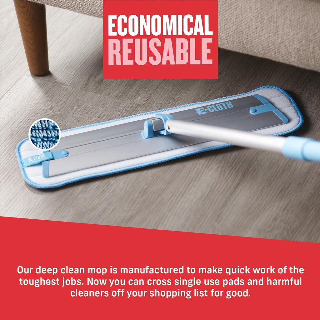 Deep Clean Mop, Microfiber Mop, Perfect Floor Cleaner for Hardwood, Laminate, Tile and Stone Flooring, Washable and Reusable, 100 Wash Promise