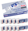 Hi-Polymer Block Eraser, Large, White, Pack of 10 ZEH-10 Erasers (ZEH10PC10)